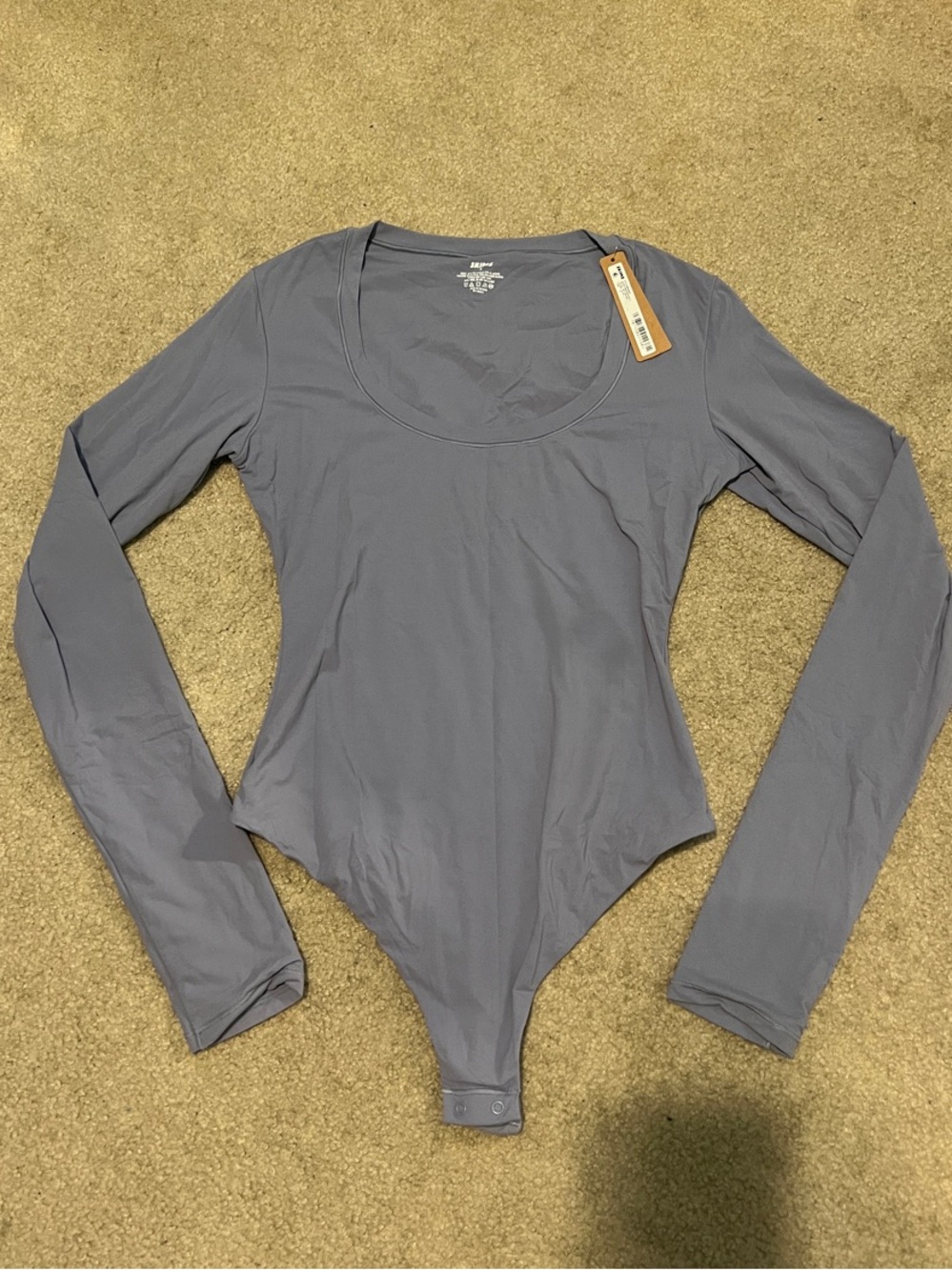 SKIMS Long Sleeve Scoop Neck Bodysuit - Slate
